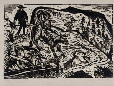 Kühe und Hirten von Ernst Ludwig Kirchner