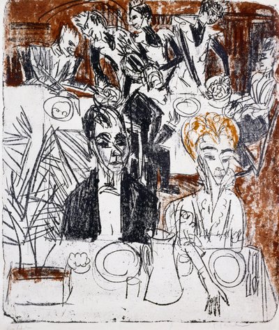 Gedeckter Tisch von Ernst Ludwig Kirchner