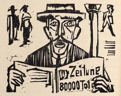 Neben der Heerstraße. Erzählungen von Jakob Bosshart. Der Friedensapostel - Werner Gütikofer von Ernst Ludwig Kirchner