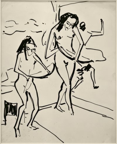 Ohne Titel (Marcella und Senta mit Bogen) von Ernst Ludwig Kirchner