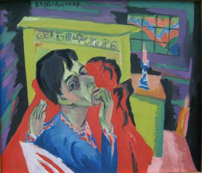 Selbstporträt als kranker Mann von Ernst Ludwig Kirchner
