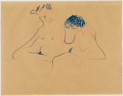 Zwei sitzende Akte (oder: Nacktes Paar) von Ernst Ludwig Kirchner