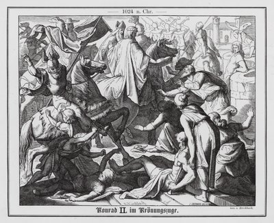 Krönungsprozession von König Konrad II. von Deutschland von Ernst Sigmund Kirchbach