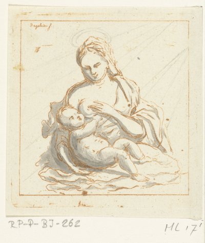 Maria gibt Christus die Brust von Ernst Willem Jan Bagelaar