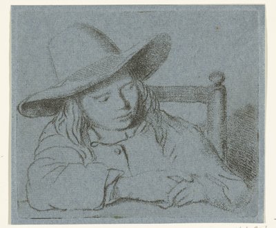 Schlafender Junge mit Hut von Ernst Willem Jan Bagelaar