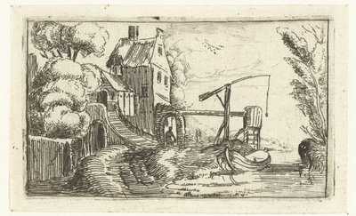 Haus oder Fabrik an einem Kanal von Esaias van de Velde (rejected attribution)