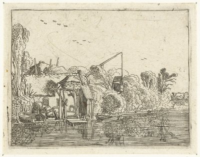 Brauerei am Ufer eines Flusses von Esaias van de Velde