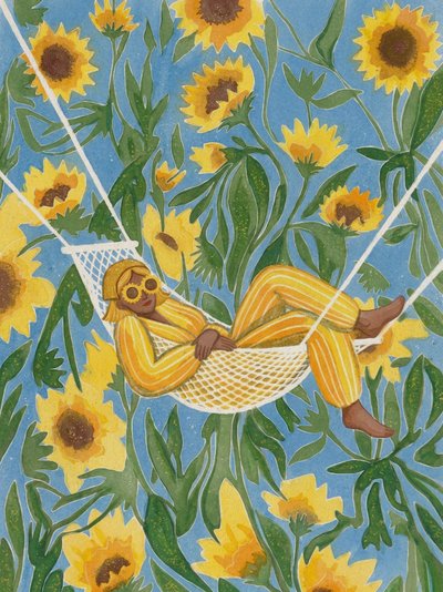 Entspannung unter Sonnenblumen von Essa Van Reis