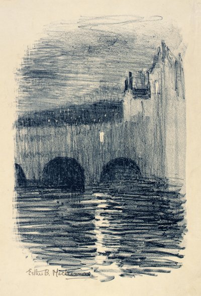 Pulteney Bridge, Bath - Dämmerung von Esther Blaikie MacKinnon