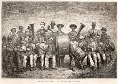 Kinderorchester in Gabun, 1876 von Etienne Antoine Eugene Ronjat