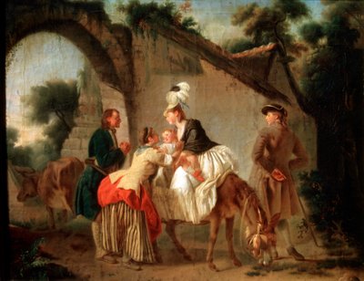 Abschied von der Amme, 1777 von Etienne Aubry