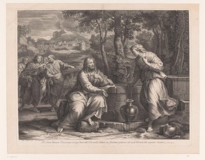 Christus und die Samariterin am Brunnen von Etienne Baudet