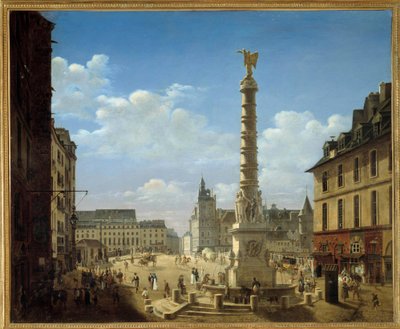 Der Platz und der Brunnen von Chatelet von Etienne Bouhot
