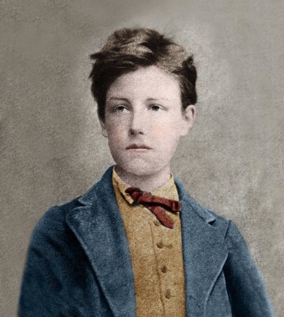 Porträt von Arthur Rimbaud (1859 - 1891), basierend auf einem Foto von Carjat von Etienne Carjat