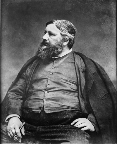 Porträt des Malers Gustave Courbet von Fotograf Etienne Carjat. Originaldruck, Fonds der fotografischen Werkstatt Roth & Cie von Etienne Carjat