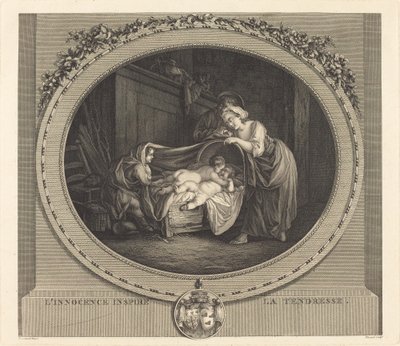 Die Unschuld inspiriert die Zärtlichkeit von Etienne Claude Voysard after Jean Honoré Fragonard