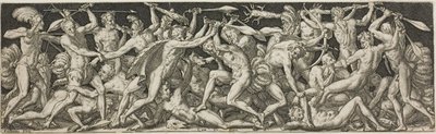 Kämpfe und Triumphe: Schlacht der nackten Männer von Etienne Delaune
