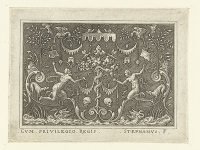 Der Sündenfall (Dekorationen mit Szenen aus dem Alten Testament in einer grotesken Umrahmung) von Etienne Delaune