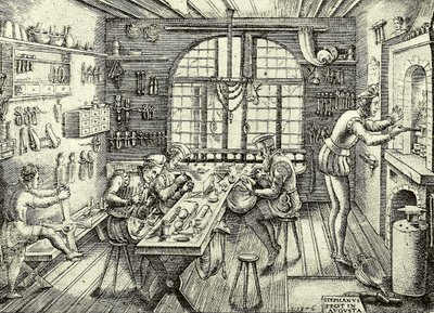 Goldschmiedewerkstatt von Etienne Delaune
