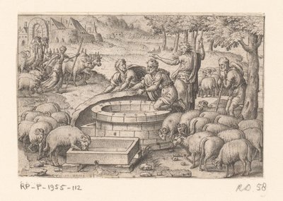 Jakob hebt den Stein vom Brunnen von Etienne Delaune