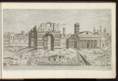 Bogen des Janus in Rom von Etienne Duperac