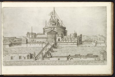 Engelsburg und die Engelsbrücke in Rom von Etienne Duperac