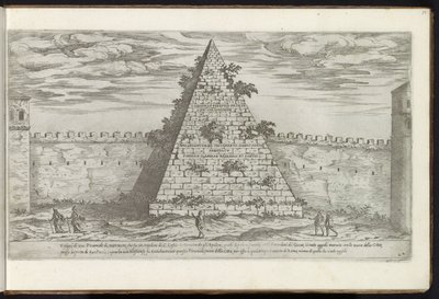 Pyramide des Cestius in Rom von Etienne Duperac