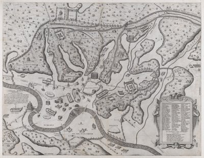 Speculum Romanae Magnificentiae: Antikes Rom und seine Hügel, vom Westen, 1573 von Etienne Duperac