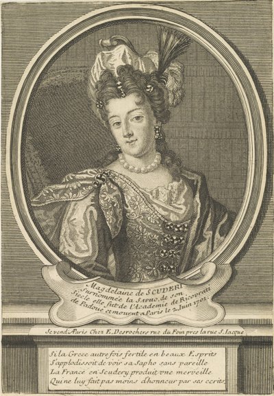 Porträt von Madeleine de Scudéry 1607-1701, ca. 1710 von Etienne Jehandier Desrochers