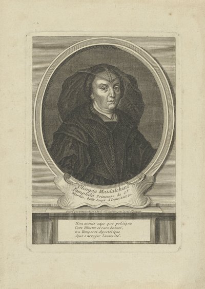 Porträt von Olimpia Maidalchini Pamphilj 1591-1657, um 1700 von Etienne Jehandier Desrochers