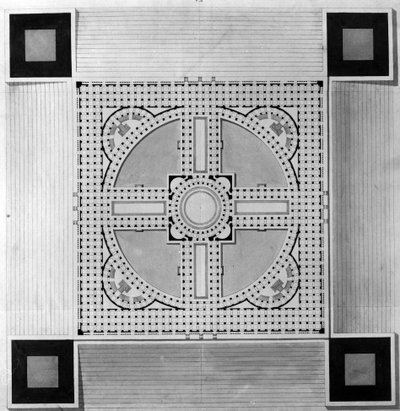 Karte des Rathauspalastes - E.L. Boullée von Etienne Louis Boullee