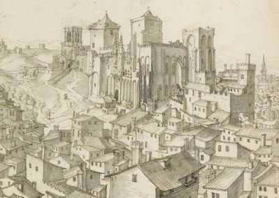 Blick auf die Stadt Avignon und die Umgebung von Etienne Martellange