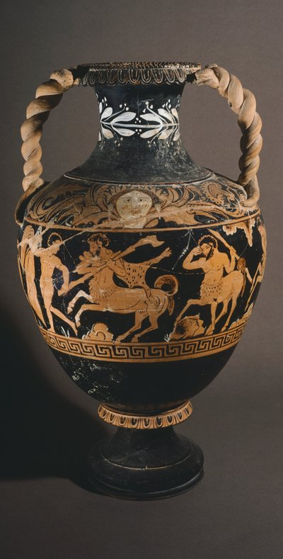 Amphore des Malers der Kentauromachie. Rotfigurige Keramik aus Porano (Umbrien). Etruskische Zivilisation. 4. Jahrhundert v. Chr. von Etruscan