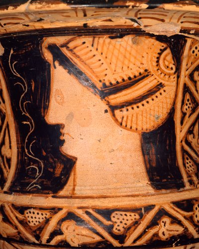 Detail eines kelchförmigen Kraters aus Spina (Emilia Romagna). Etruskische Zivilisation, 4. Jahrhundert v. Chr. von Etruscan
