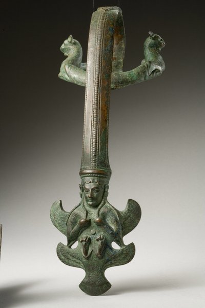 Griff, frühes 5. Jahrhundert v. Chr. (Bronze) von Etruscan