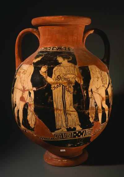 Pelike mit Mädchen, das einen Granatapfel präsentiert (rekonstruiert) von Etruscan