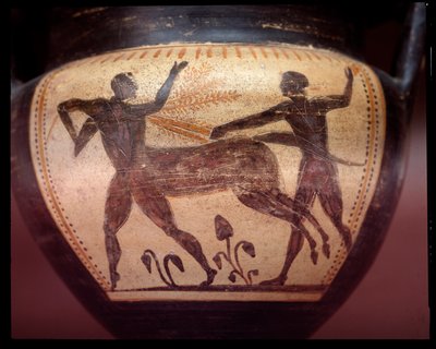 Terrakotta-Krater mit Darstellung der Kentauromachie, Ende des 6. Jahrhunderts v. Chr. von Etruscan