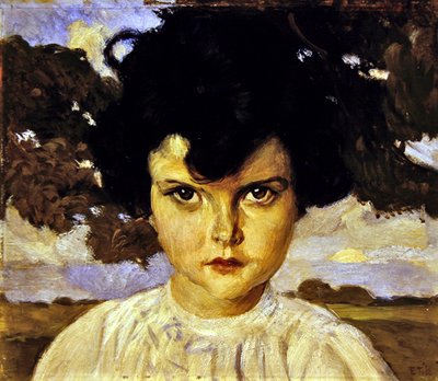 Porträt eines Kindes von Ettore Tito