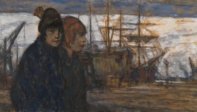 Frauen am Hafen von Eugeen van Mieghem