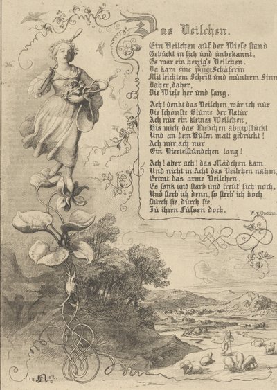 Seerose, Viola, König von Thule, die Rache der Blumen, 1852 von Eugen Napoleon Neureuther