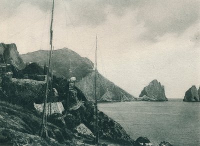 Marina Piccola mit Vogelfängernetzen, Capri, Italien, 1927 von Eugen Poppel