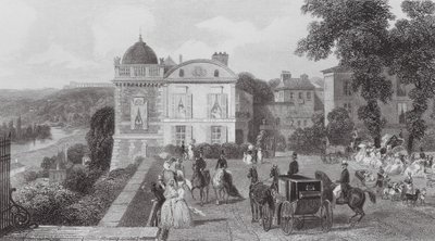 Saint Germain, Das Café, Pavillon von Heinrich IV (Stich) von Eugene Louis (after) Lami