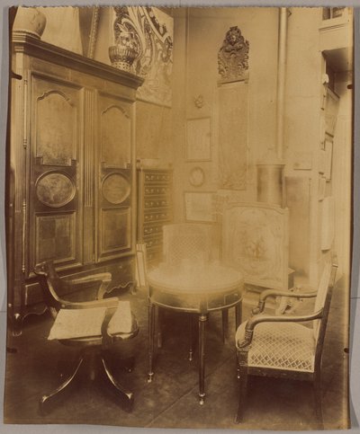 Innenraum von Herrn C., Dekorateur Wohnungen, Rue du Montparnasse von Eugène Atget