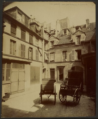 Altes Haus Rue de Fourcy, als Wohnsitz von Fourcy bekannt von Eugène Atget