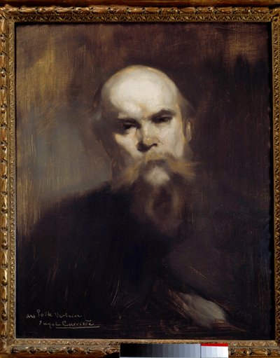Porträt des französischen Dichters Paul Verlaine (1844-1896). Gemälde von Eugene Carriere (1891). Paris, Musée d