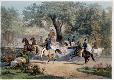 Spaziergang im Pré Catelan in Paris von Eugene Charles Francois Guerard