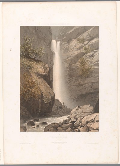 Ansicht des Dard-Wasserfalls von Eugene Ciceri
