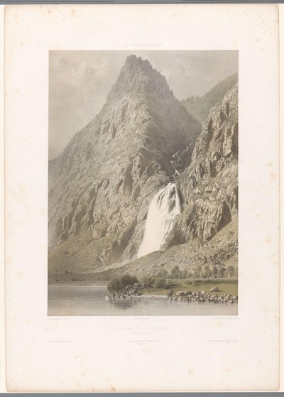 Ansicht des Wasserfalls von Pissevache von Eugene Ciceri
