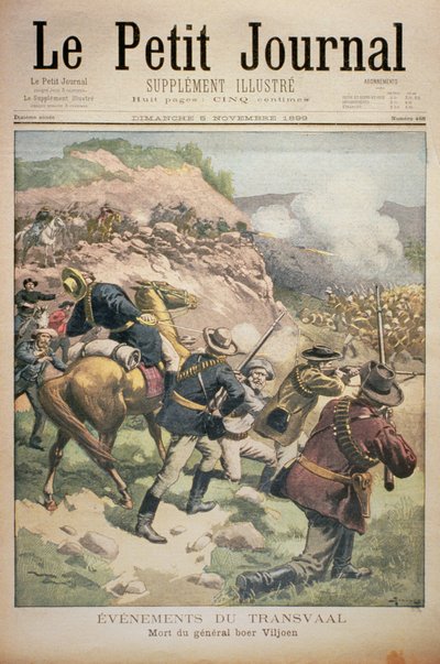 Ereignisse im Transvaal: der Tod des Buren-Generals Viljoen, Titelseite von Le Petit Journal, 5. November 1899 von Eugene Damblans