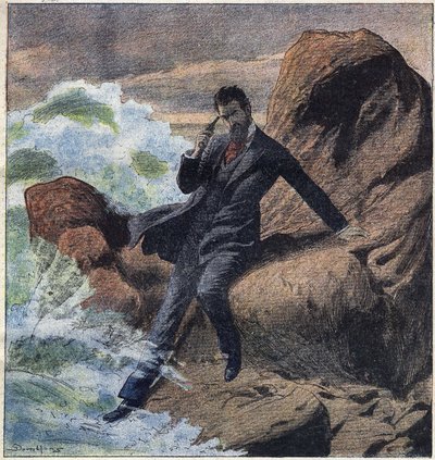 Illustration des Romans „Die Liebesmaske“ von Daniel Lesueur von Eugene Damblans